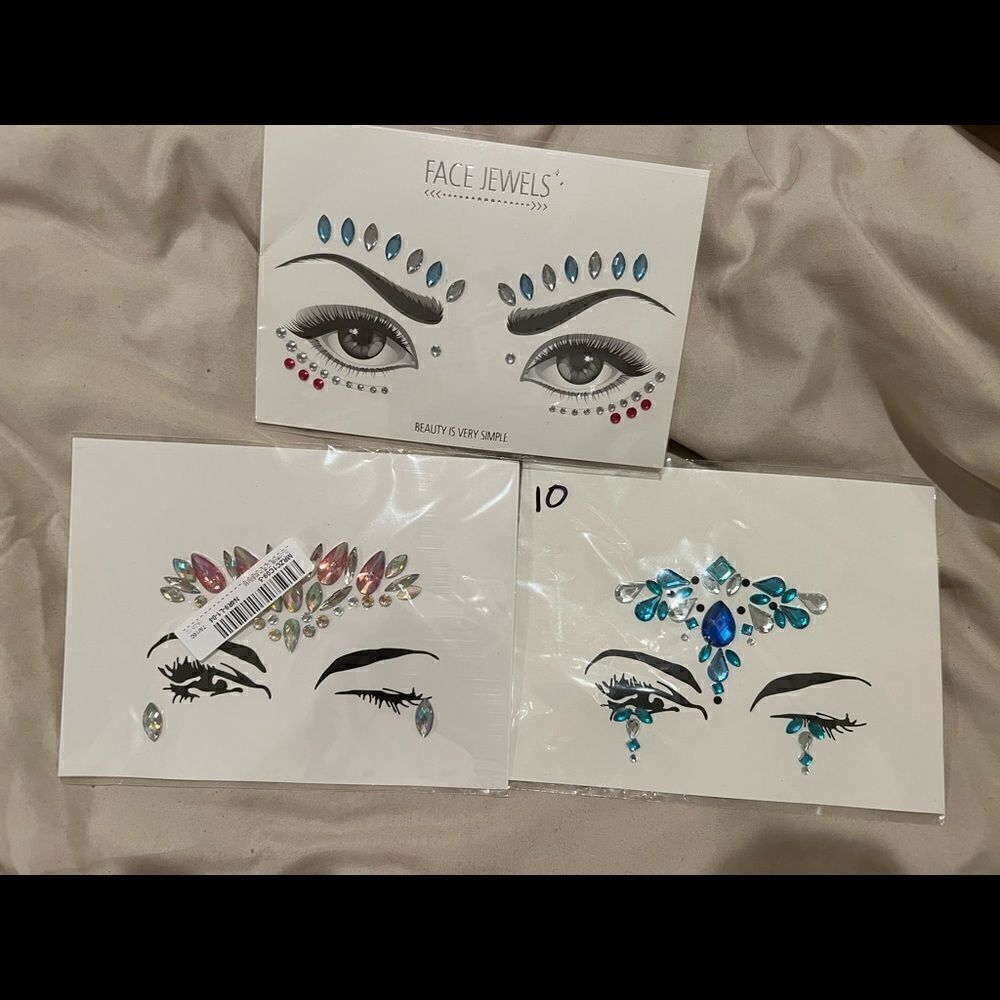 Coachella face jewels set of 3